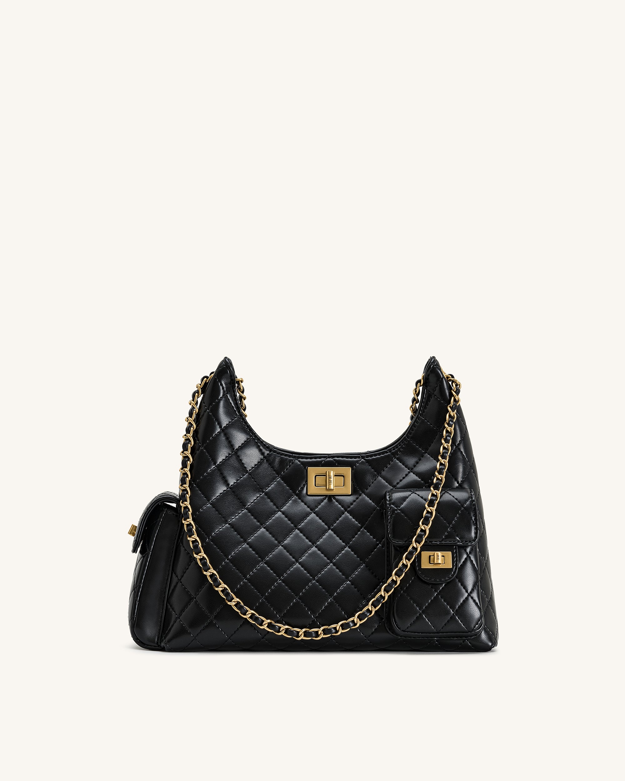 バッグ DIANTE QUILTED CHAIN UTILITY BAG Vivian Quilted Chain Shoulder Bag - Black – JW PEI LATAM