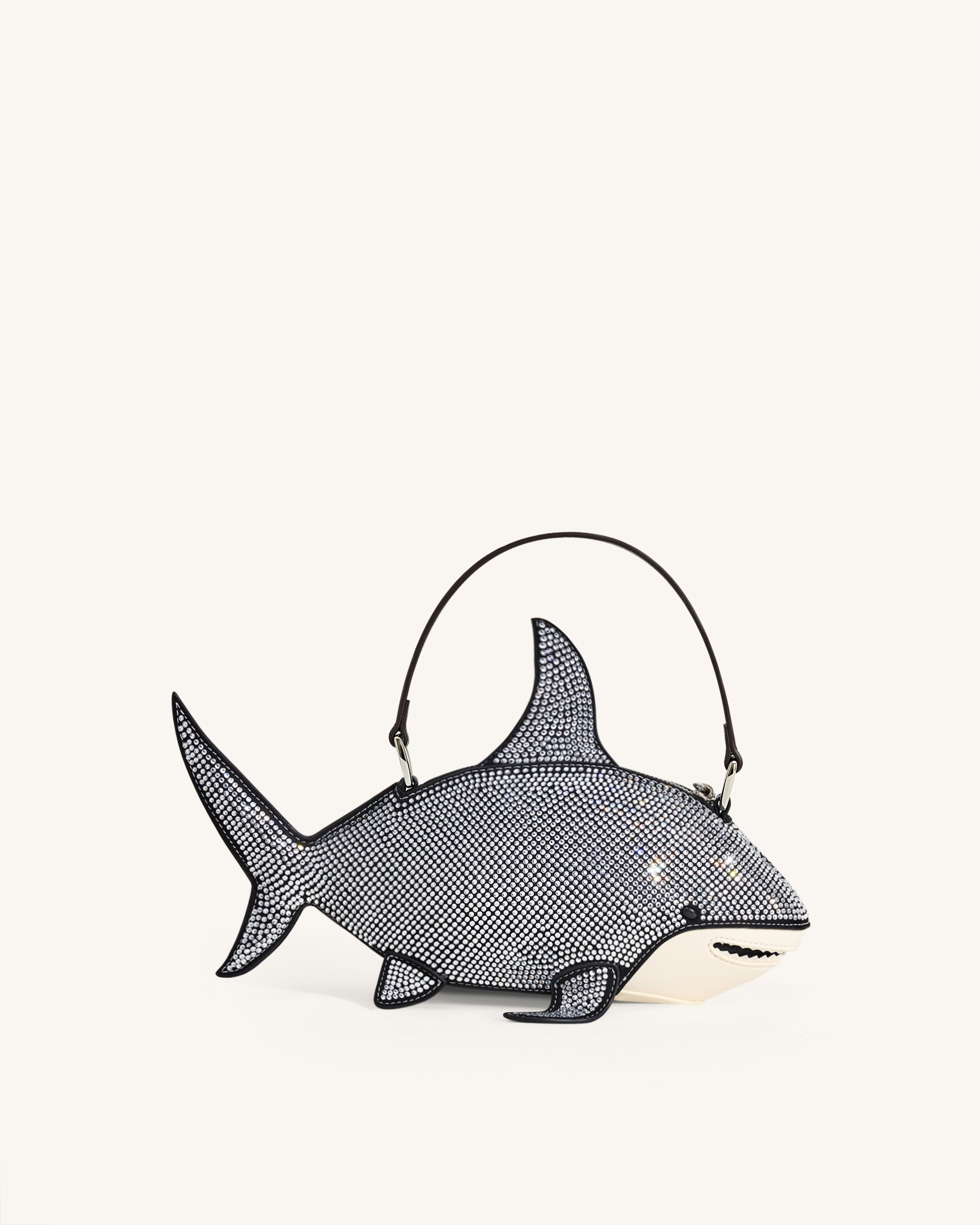 Nerys Artificial Crystal Shark Top Handle Bag - Black – JW PEI LATAM