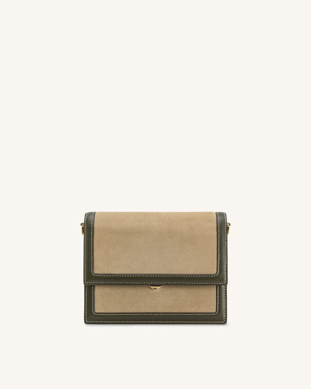 Mini Flap Faux Suede Crossbody - Green