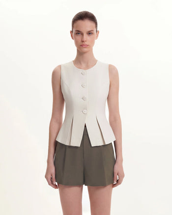 Structured Seam Round - Beige