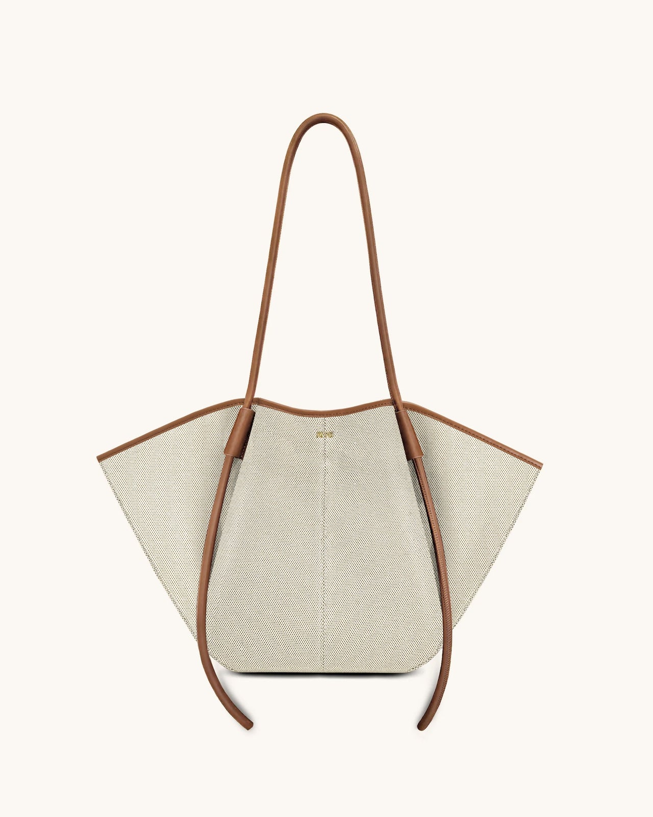 Nala Wide Tote Bag - Brown Canvas