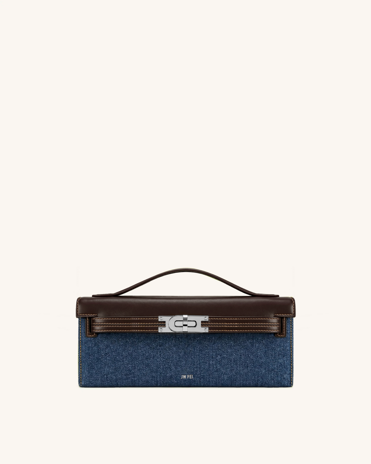Bria Structured Top Handle Bag - BLue Denim
