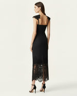 Orchid Embroidered Corset Dress - Black