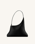 Lyra Woven Shoulder Bag - Black