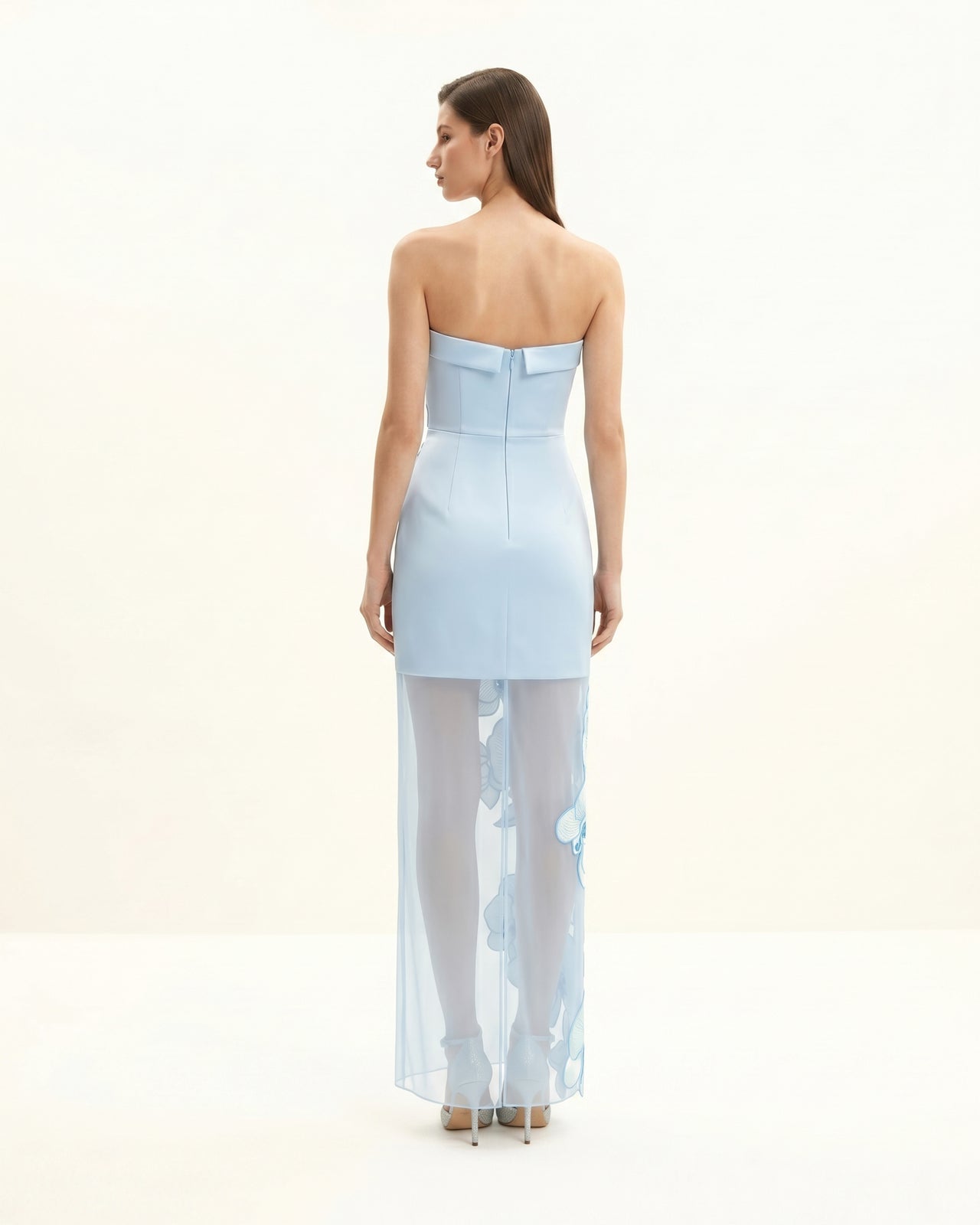Orchid Embroidered Dress - Light Blue
