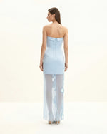 Orchid Embroidered Dress - Light Blue