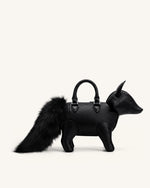Kai Fox Shaped Top Handle Bag - Black