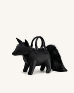 Kai Fox Shaped Top Handle Bag - Black