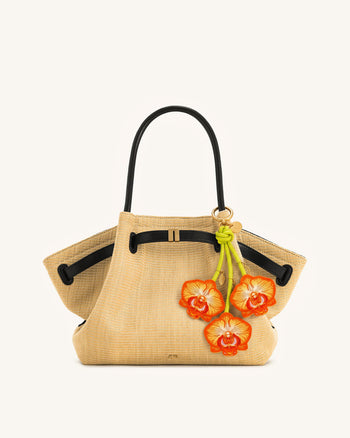 Orchid Bag Charm - Bright Orange