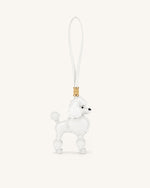 Poodle Bag Charm - White