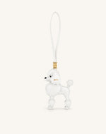 Poodle Bag Charm - White