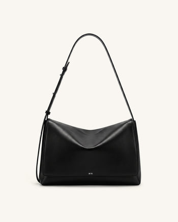Isolde Flap Shoulder Bag - Black