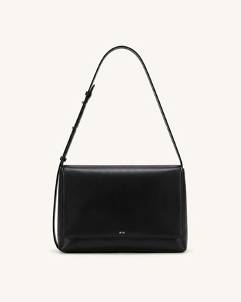 Isolde Flap Shoulder Bag - Black