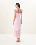 Orchid Embroidered Corset Dress - Dusty Rose