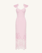 Orchid Embroidered Corset Dress - Dusty Rose
