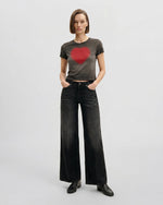 The Shrunken Faded Love T-shirt - Washed Black