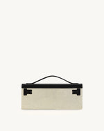 Bria Structured Top Handle Bag - Black Canvas