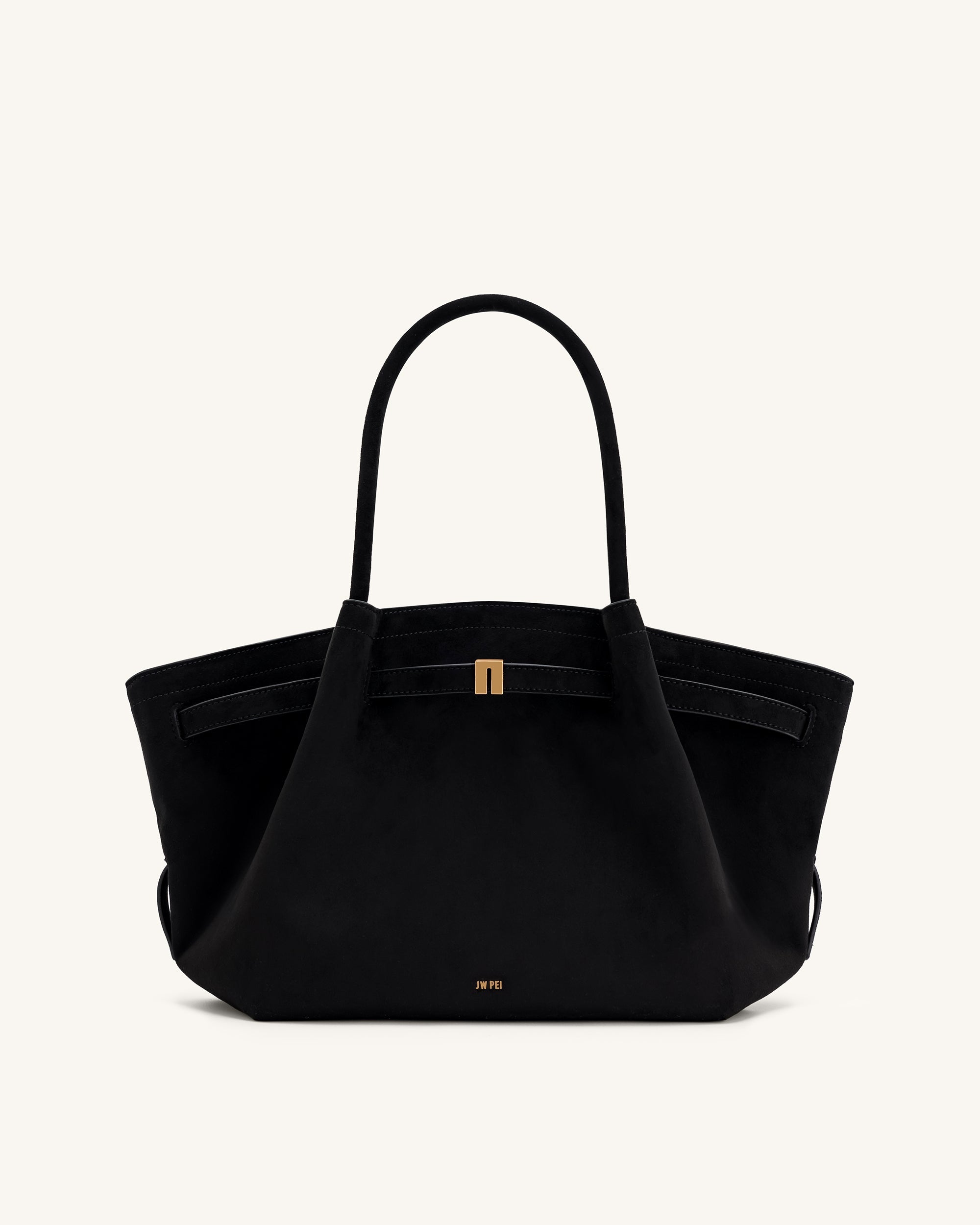 Hana Medium Faux Suede Tote Bag - Black – JW PEI LATAM