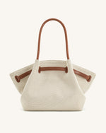Hana Large Tote Bag - Brown Canvas