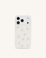 Pearl Embellished Phone Case - White