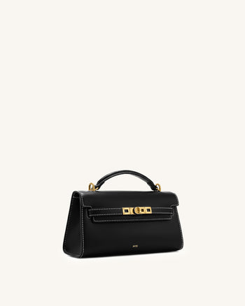 Noor Top Handle Bag - Ink Black