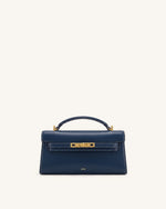 Noor Top Handle Bag - Navy Blue
