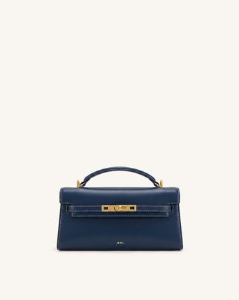 Noor Top Handle Bag - Navy Blue