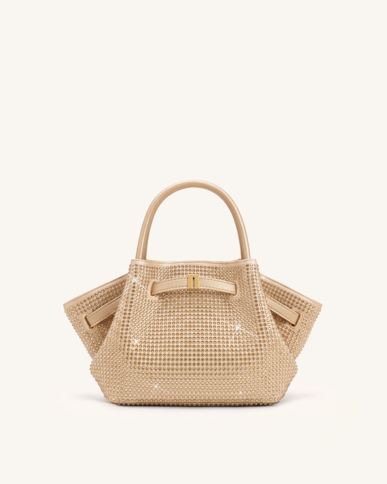 Hana Mini Artificial Crystal Tote Bag - Champagne