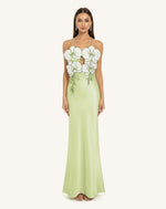 Orchid Embroidered Dress - Light Green/Ivory