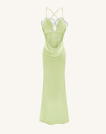 Orchid Embroidered Dress - Light Green/Ivory