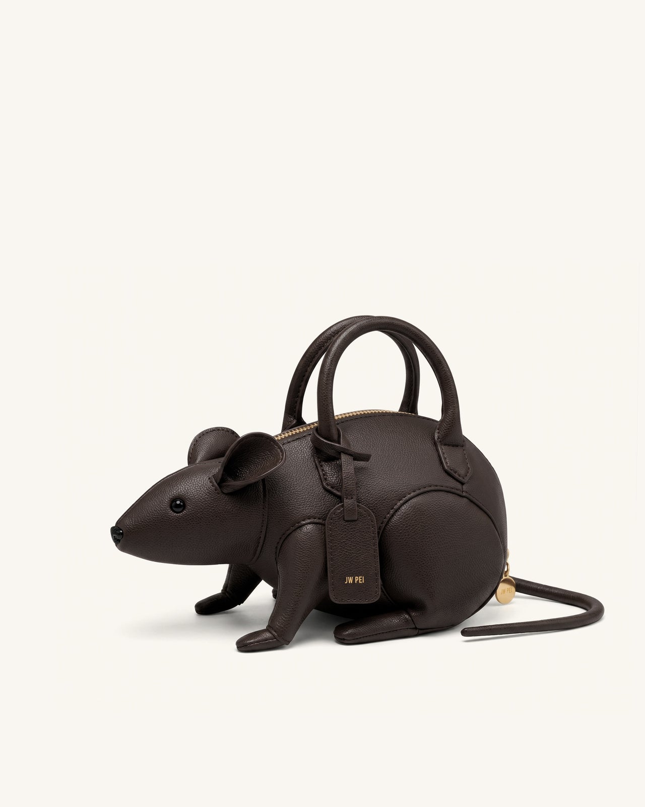 Mia Mouse Top Handle Bag - Dark Brown