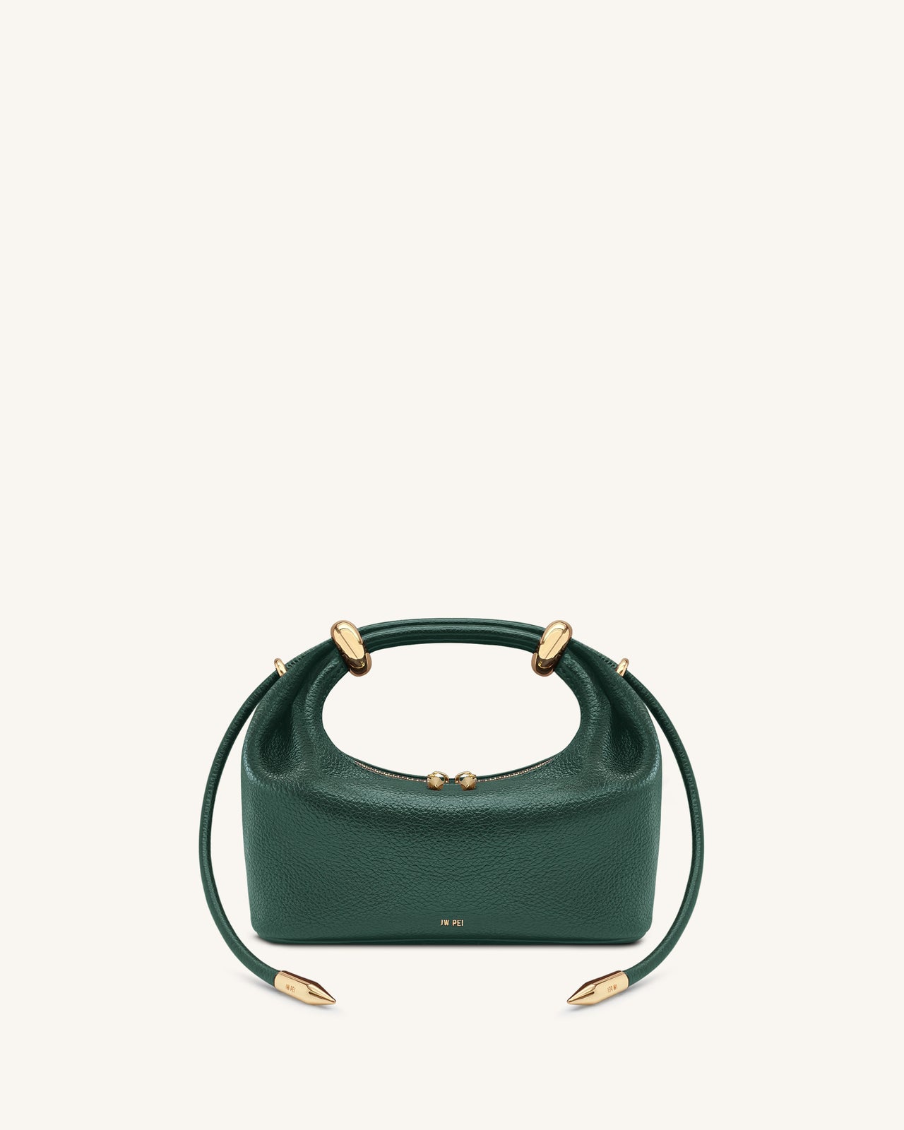 Ellie Metal Ring Embellished Top Handle Bag - Forest Green