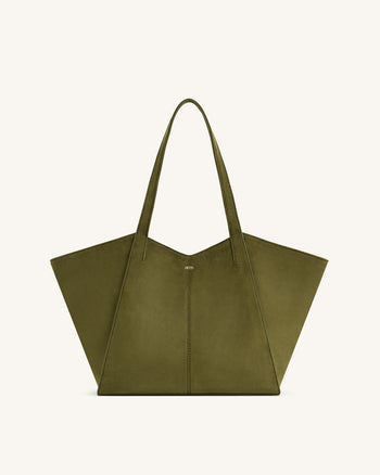 Kiana Large Capacity Tote Bag - Dark Olive
