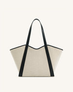 Kiana Large Capacity Tote Bag - Black Canvas