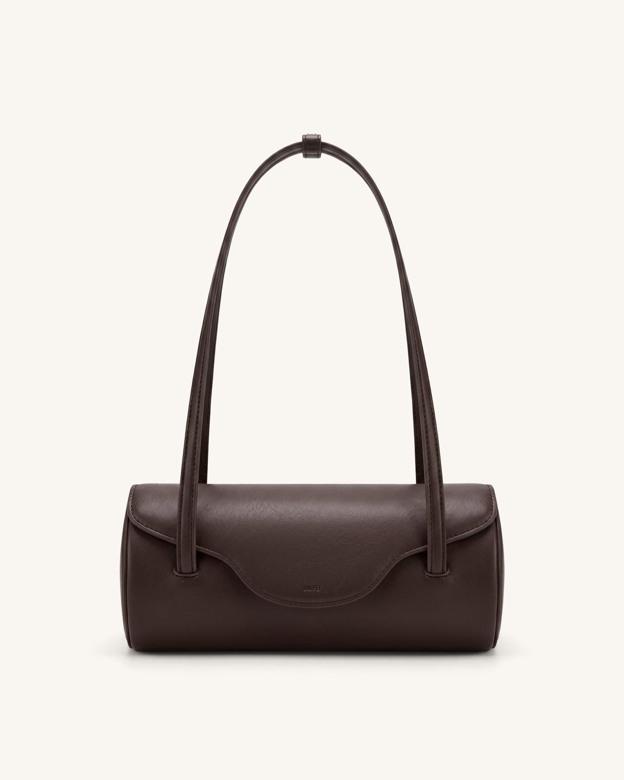 Solenne Barrel Shoulder Bag - Dark Brown