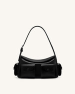 Corinne Multi-Pocket Shoulder Bag - Black