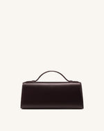 Delphine Flap Top Handle Bag - Dark Brown