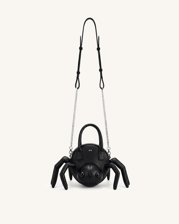 Siena Spider Shaped Top Handle Bag - Black