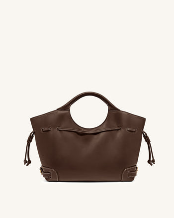Virelle Drawstring Tote Bag - Brown