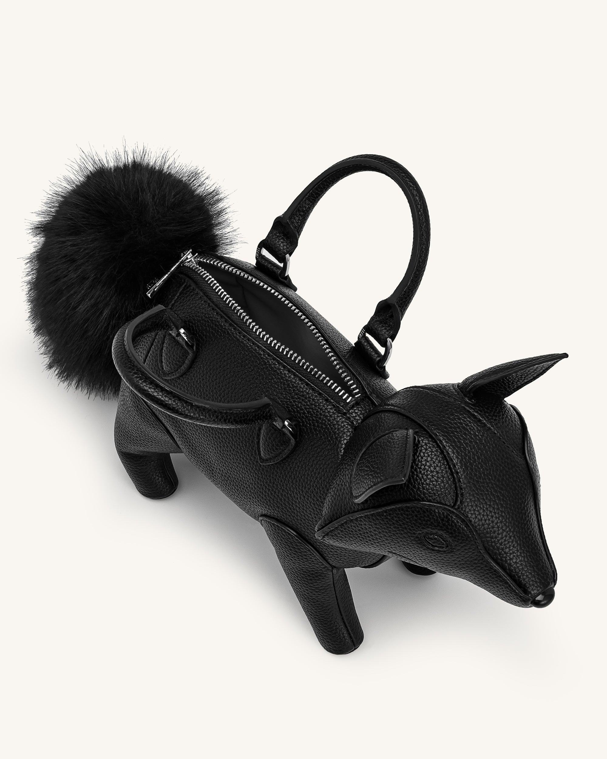 Kai Fox Shaped Top Handle Bag - Black – JW PEI LATAM