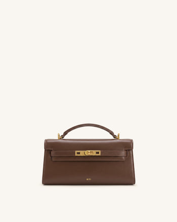 Noor Top Handle Bag - Amber Brown