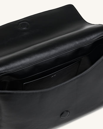 Isolde Flap Shoulder Bag - Black