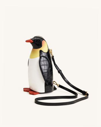 Pia Penguin Crossbody Bag - Black/White