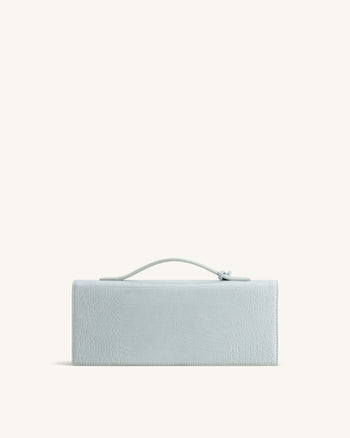 Celeste Envelope Top Handle Bag - Light Blue Croc