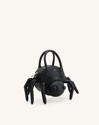 Siena Spider Shaped Top Handle Bag - Black