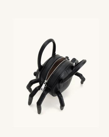 Siena Spider Shaped Top Handle Bag - Black