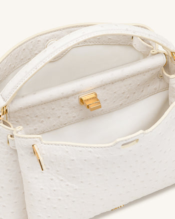 Carmen Top Handle Bag - Milky White
