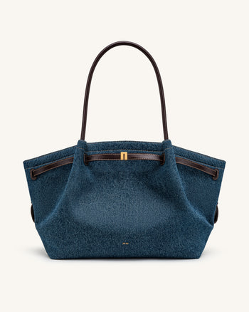 Hana Large Tote Bag - Dark Blue Denim