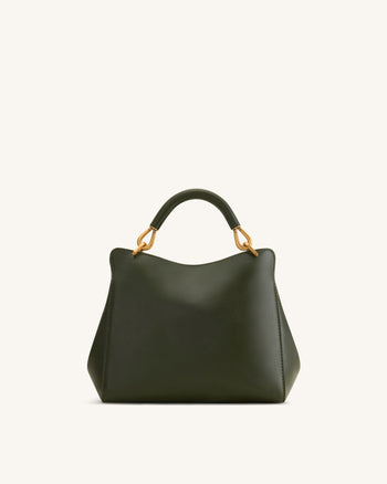 Lucia Classic Top Handle Bag - Dark Olive Green