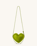 Arlene Velvet Heart Shaped Bag - Green
